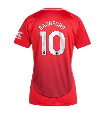 Manchester United Marcus Rashford #10 Primera Equipación Mujer 2024-25 Manga Corta